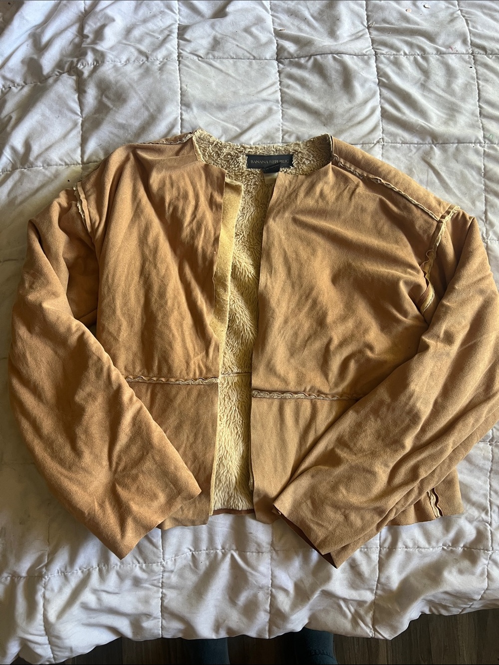 BANANA REPUBLIC CAMEL SUEDE JACKET
